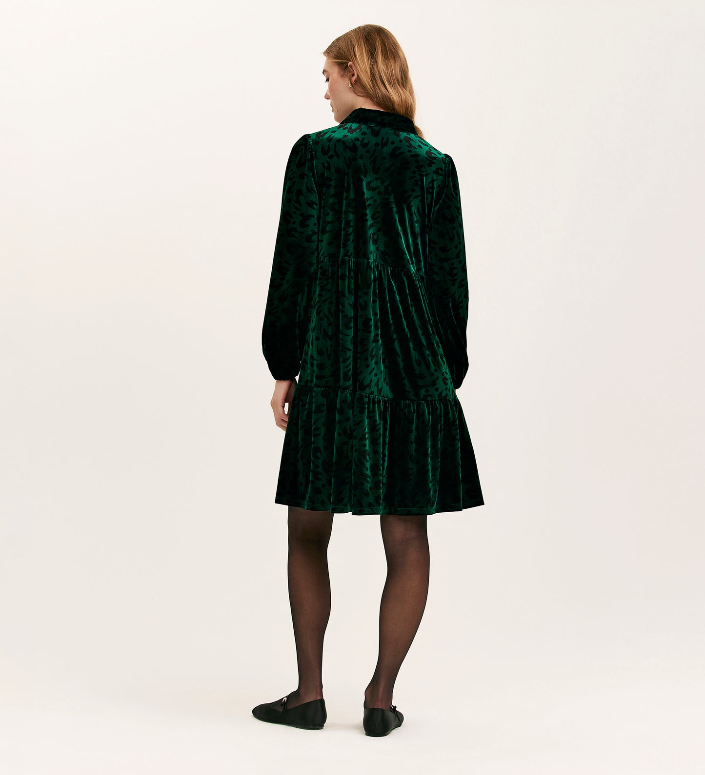 Rosanna Green Animal Velvet Short Dress