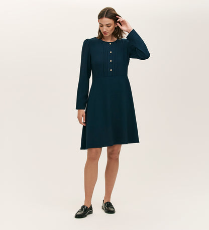 Shauna Navy Crepe Short Dress