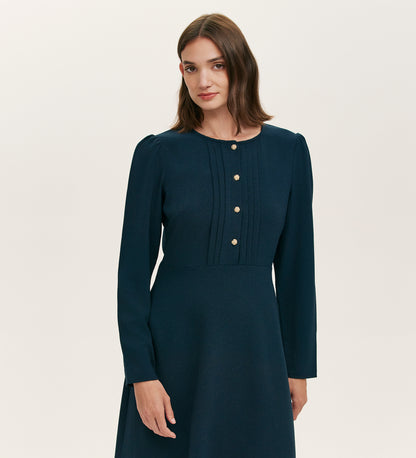 Shauna Navy Crepe Short Dress