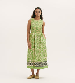 Skylar Lime Green Mosaic Midi Dress – Finery London