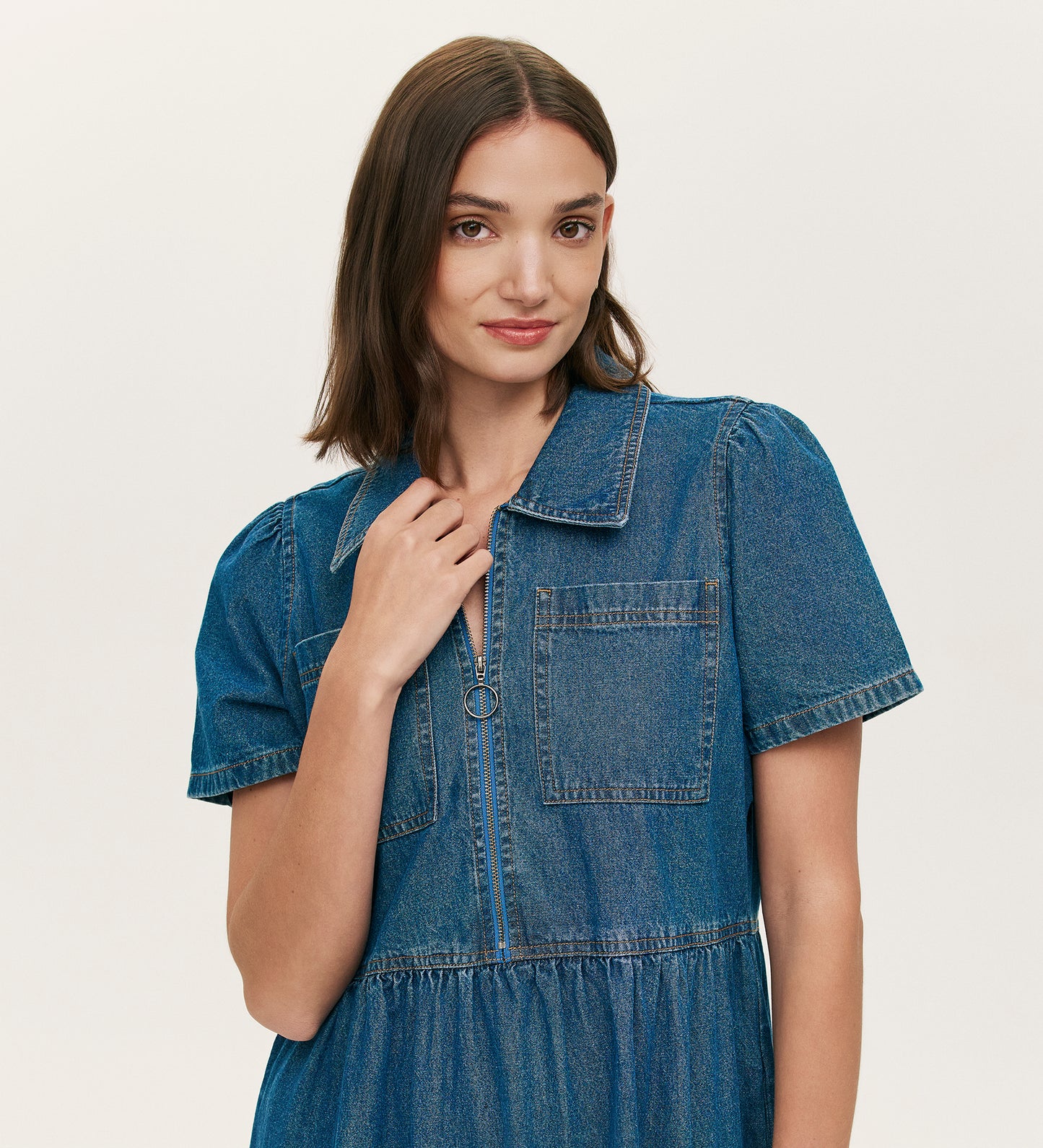 Tania Mid Blue Denim Midi Dress