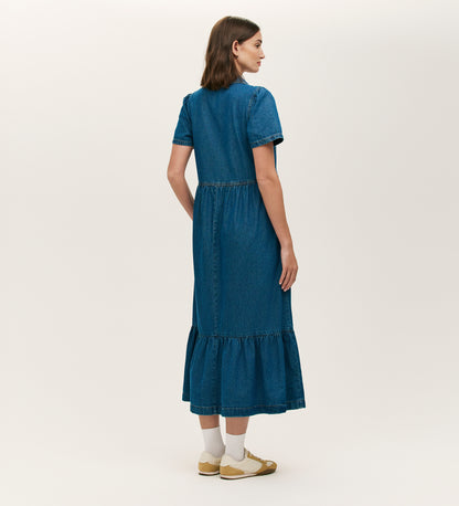 Tania Mid Blue Denim Midi Dress