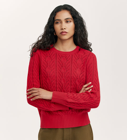 Valerie Red Knitted Jumper