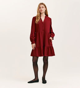 Verona Rust Corduroy Short Dress – Finery London