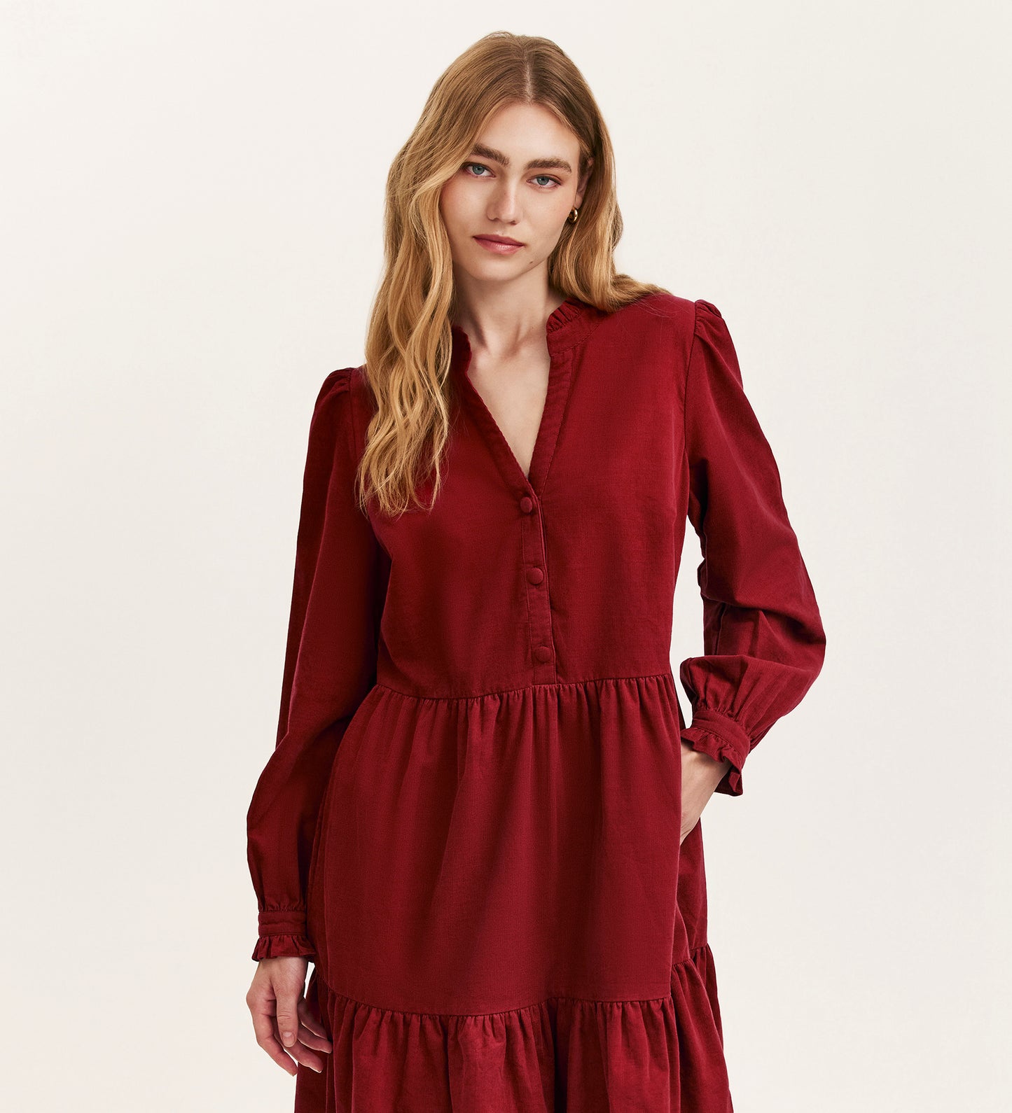 Verona Rust Corduroy Short Dress