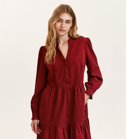 Verona Rust Corduroy Short Dress