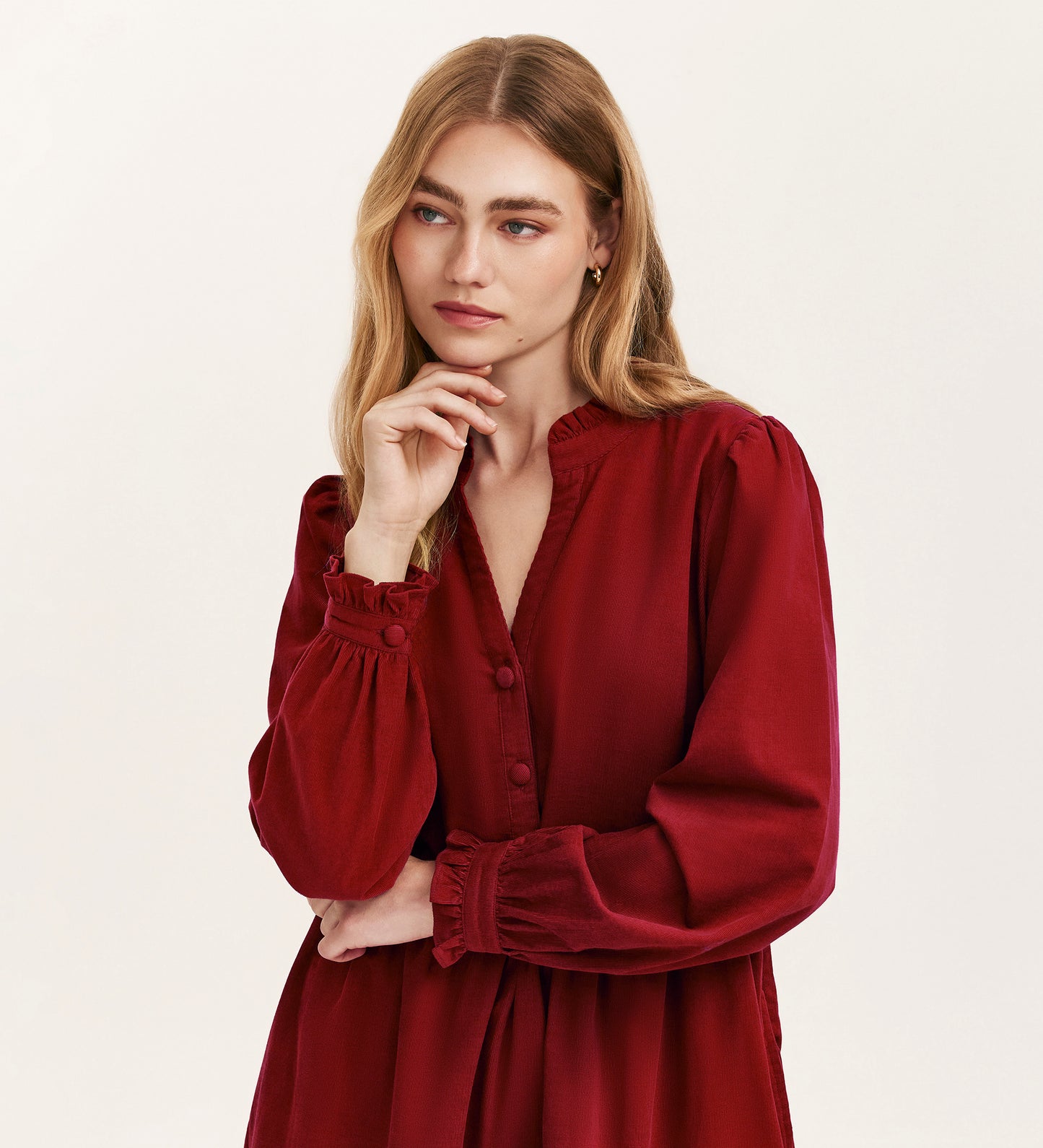 Verona Rust Corduroy Short Dress