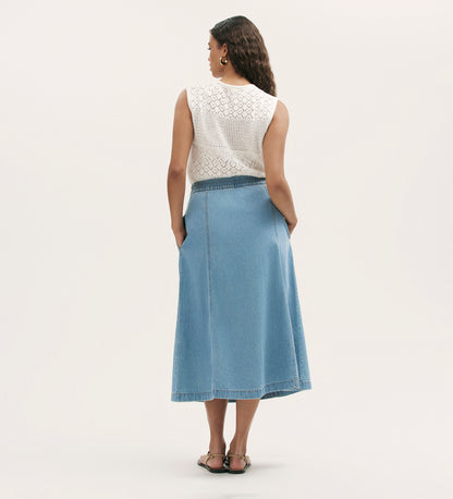 Winona Light Blue Denim Skirt