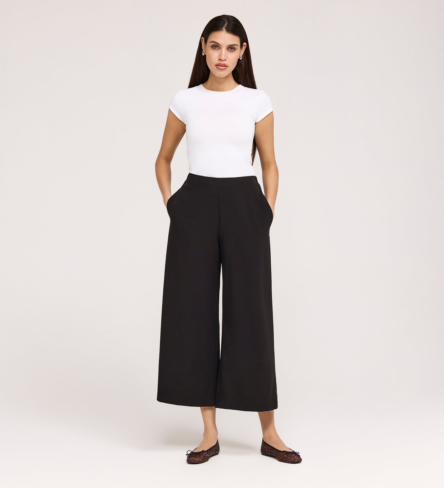 Simone Black Wide Leg Trousers