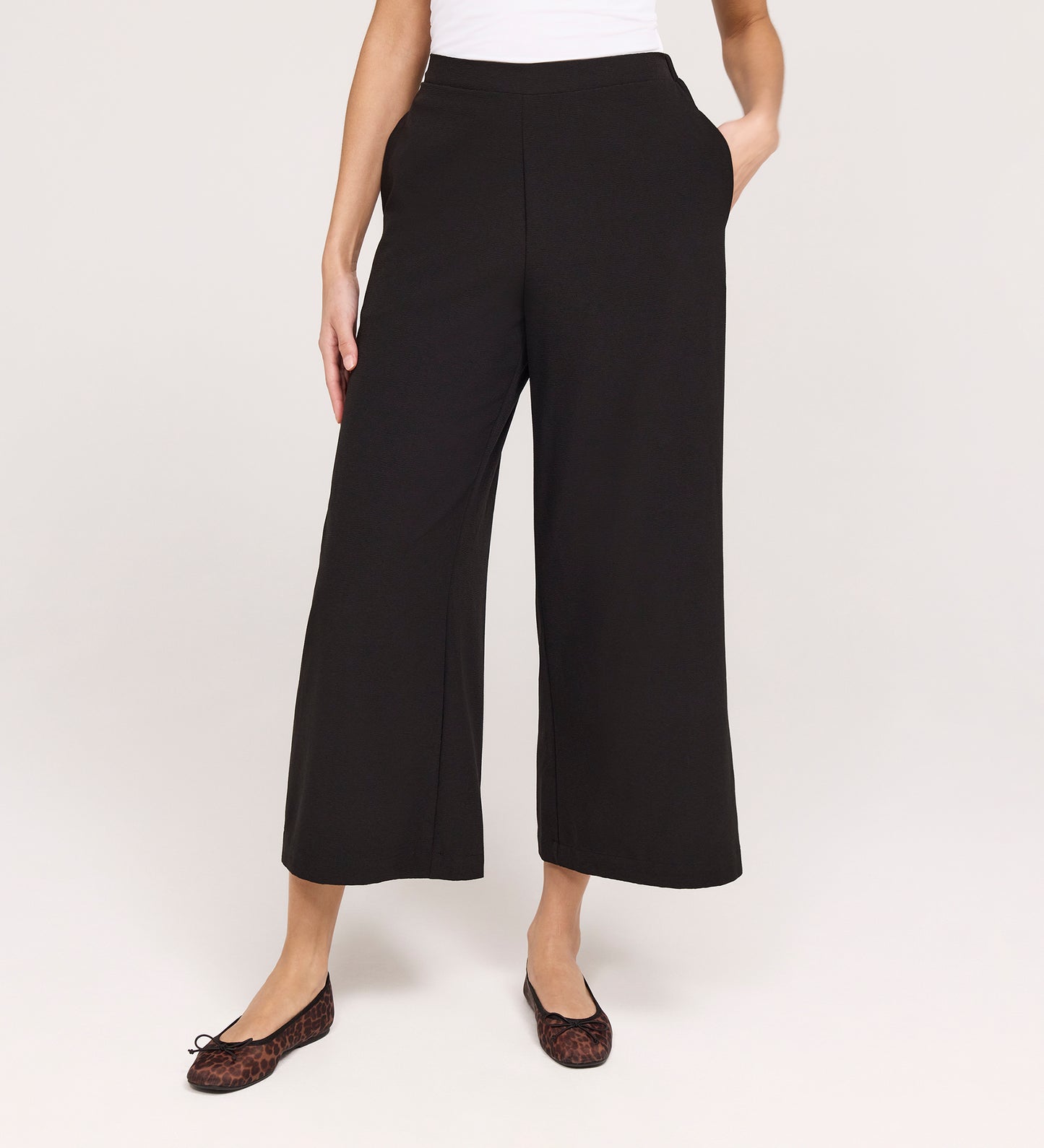 Simone Black Wide Leg Trousers