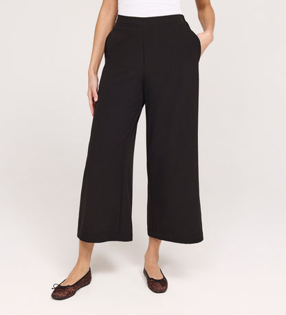 Simone Black Wide Leg Trousers