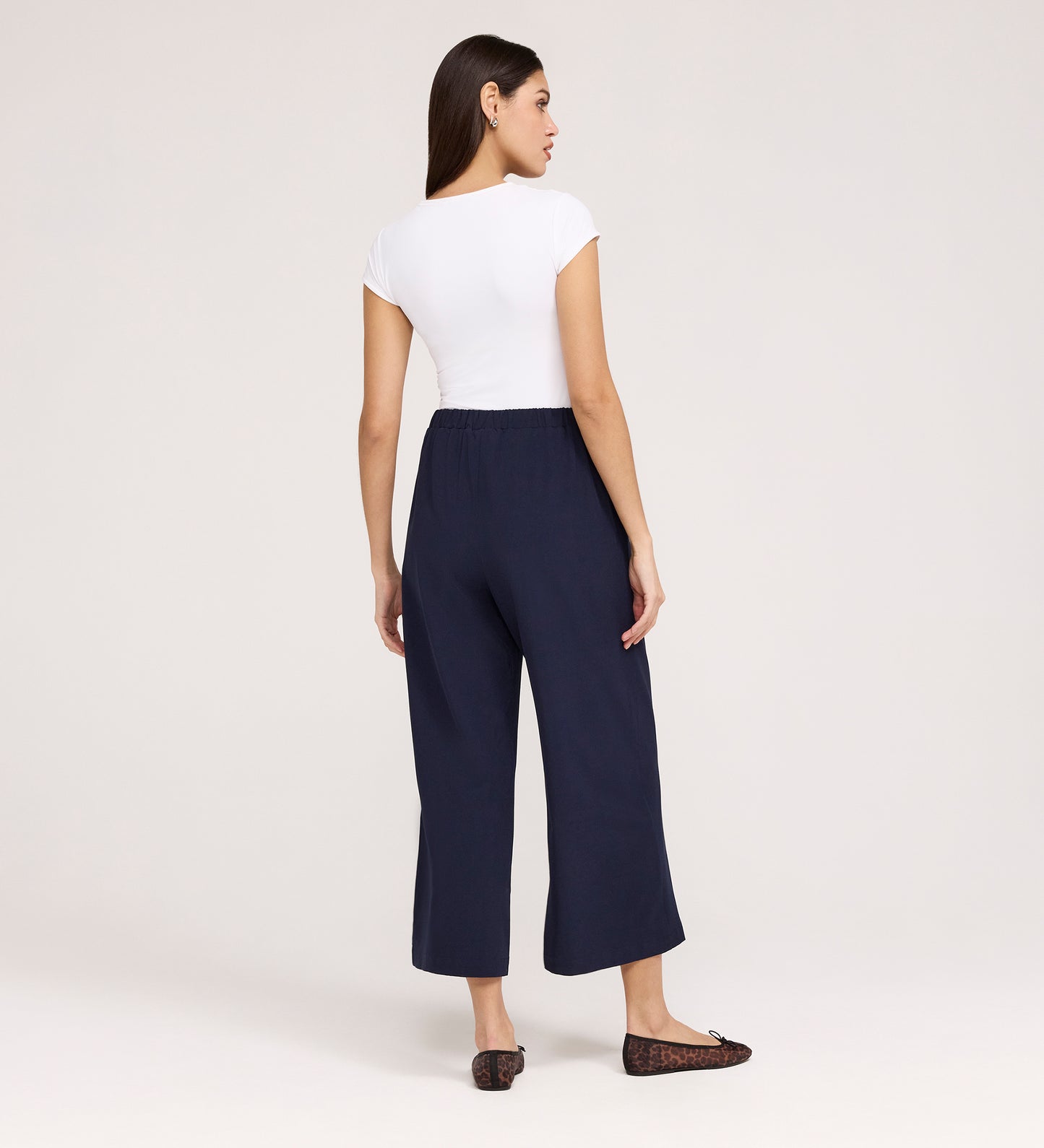 Simone Navy Wide Leg Trousers