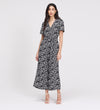 Uma Black Floral Belted Wide Leg Jumpsuit