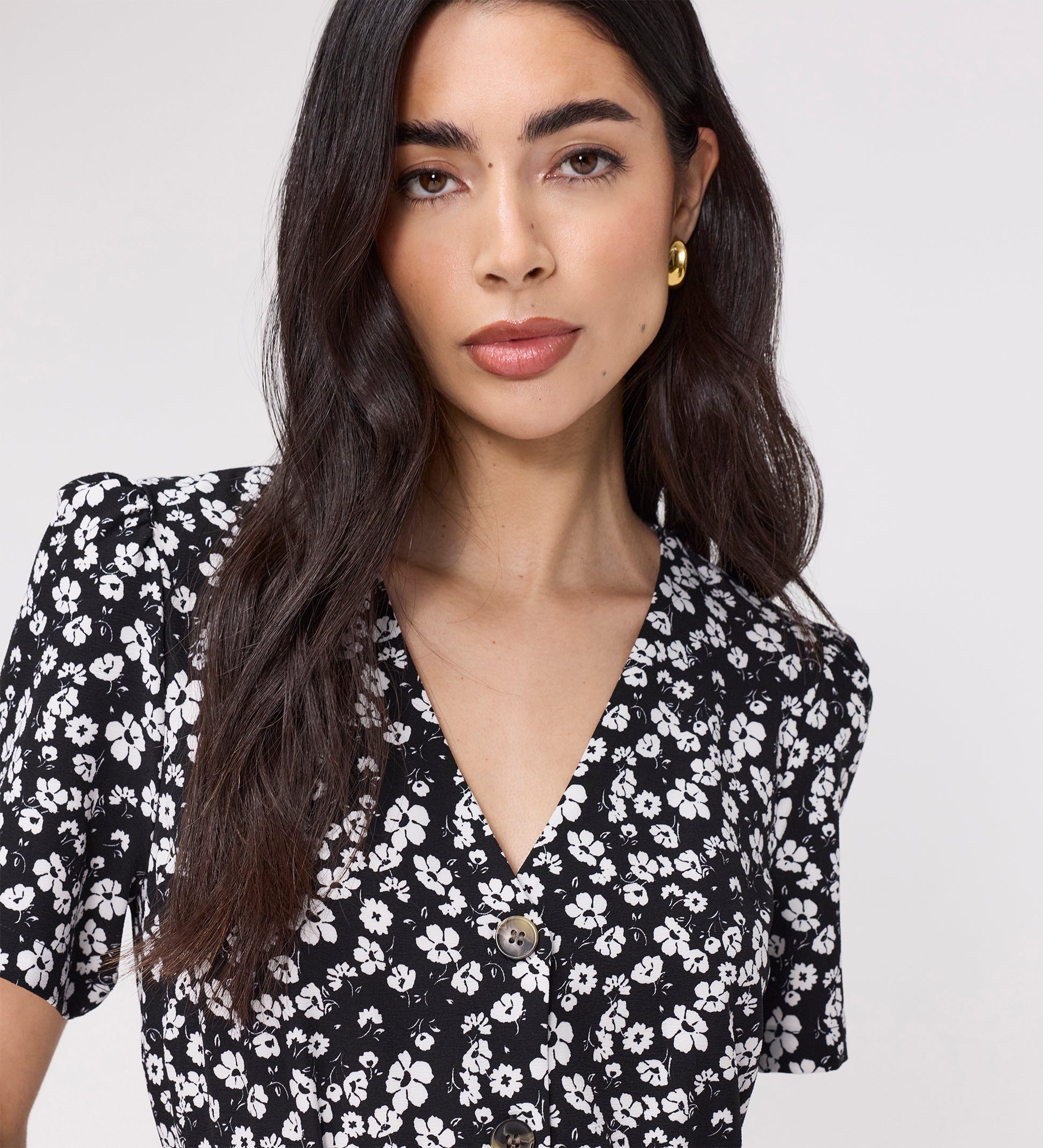 Uma Black Floral Belted Wide Leg Jumpsuit