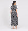 Uma Black Floral Belted Wide Leg Jumpsuit