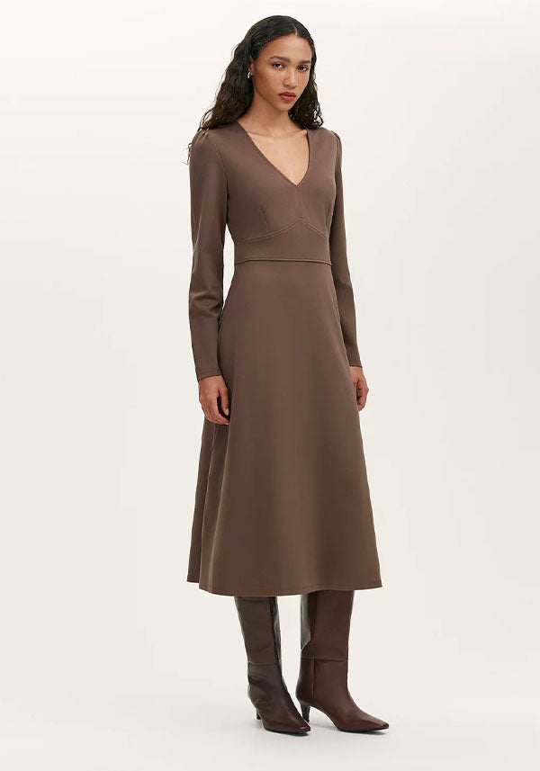 Seraphina Mole Ponte Jersey Long Sleeve Dress